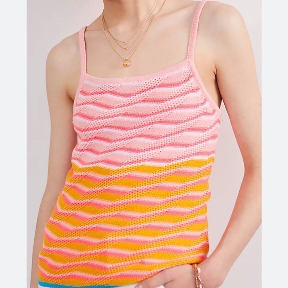 Anthropologie Maeve Sunrise Knit Summer Tank Size Small